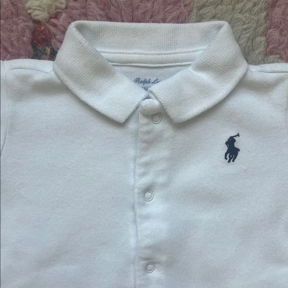 Ralph Lauren Baby One Piece Long Sleeve Playsuit Size 0-3 Months - Picture 5 of 7